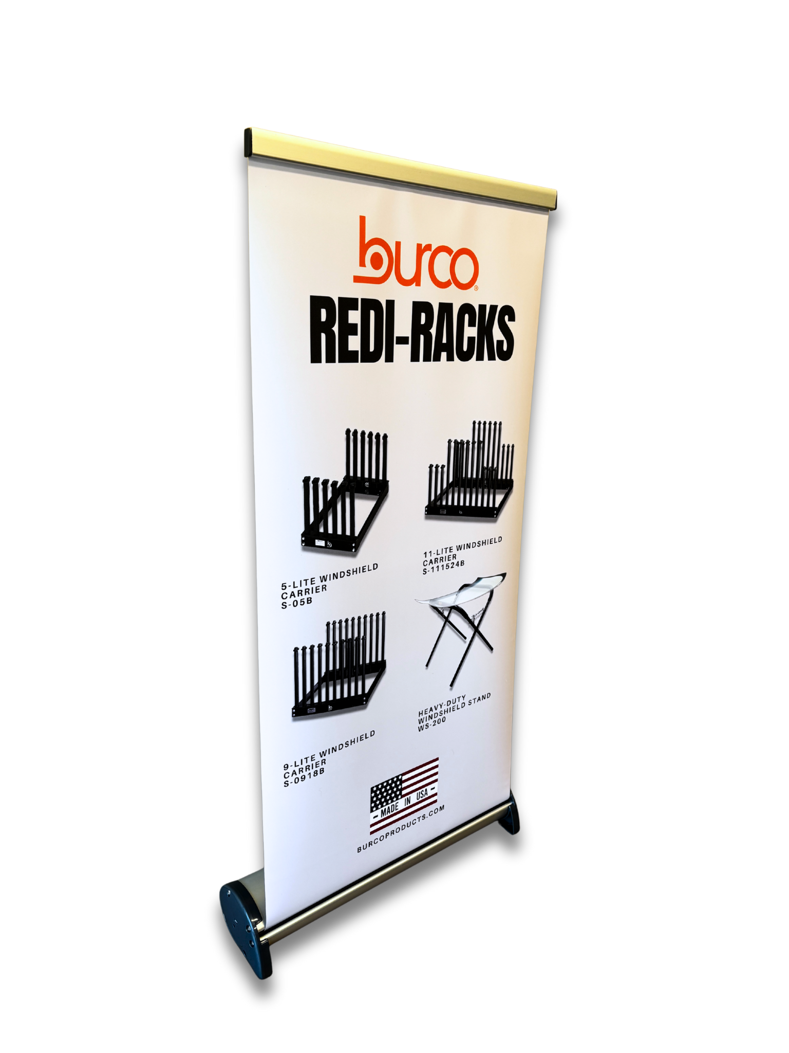 BURCO RACKS 15 X34  RETRACTABLE PROMO DISPLAY